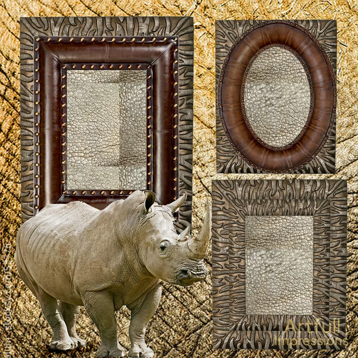 Safari Wildlife Adventure Scrapbook Page Set