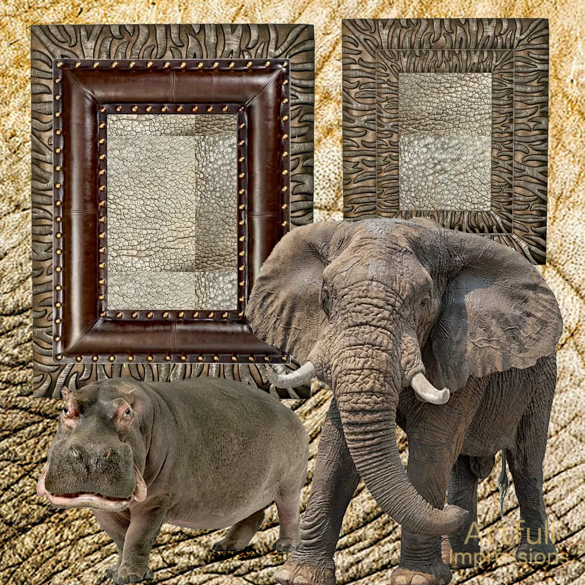 Safari Wildlife Adventure Scrapbook Page Set