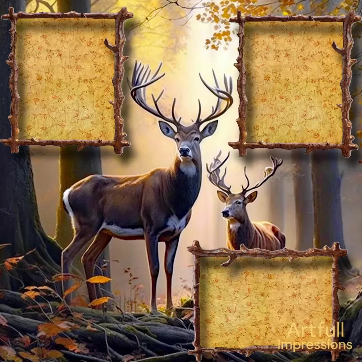 Into the Autumn Woods 12x12 Scrapbook Page