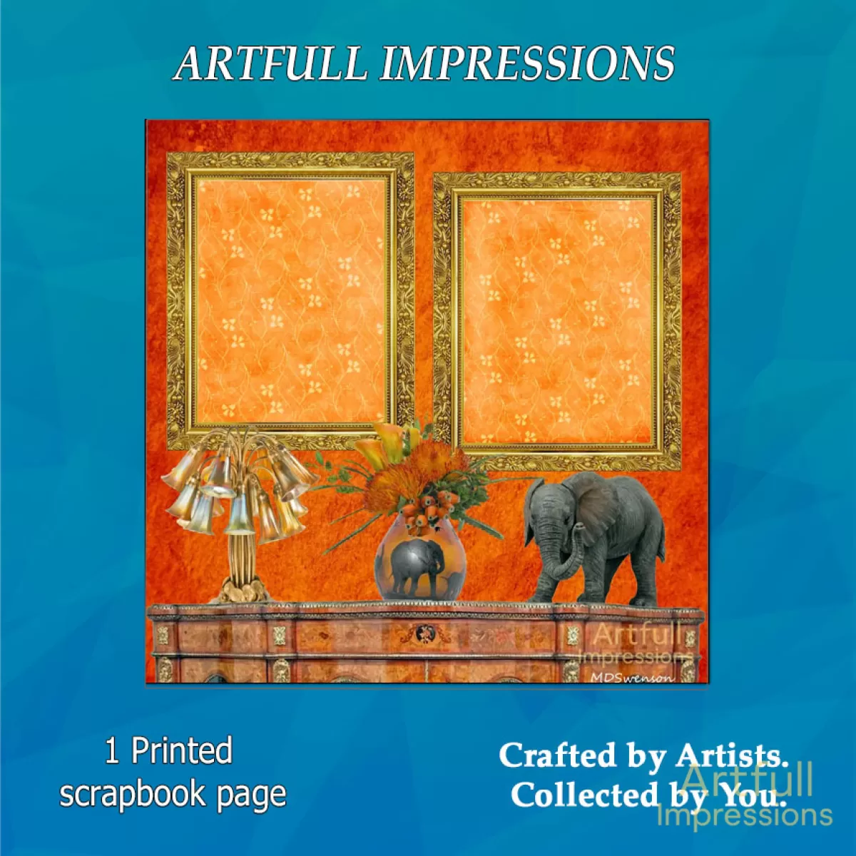 African Safari-Inspired 12x12 Scrapbook Page