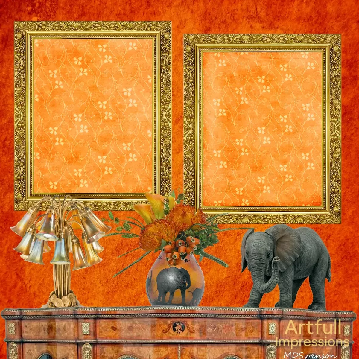 African Safari-Inspired 12x12 Scrapbook Page