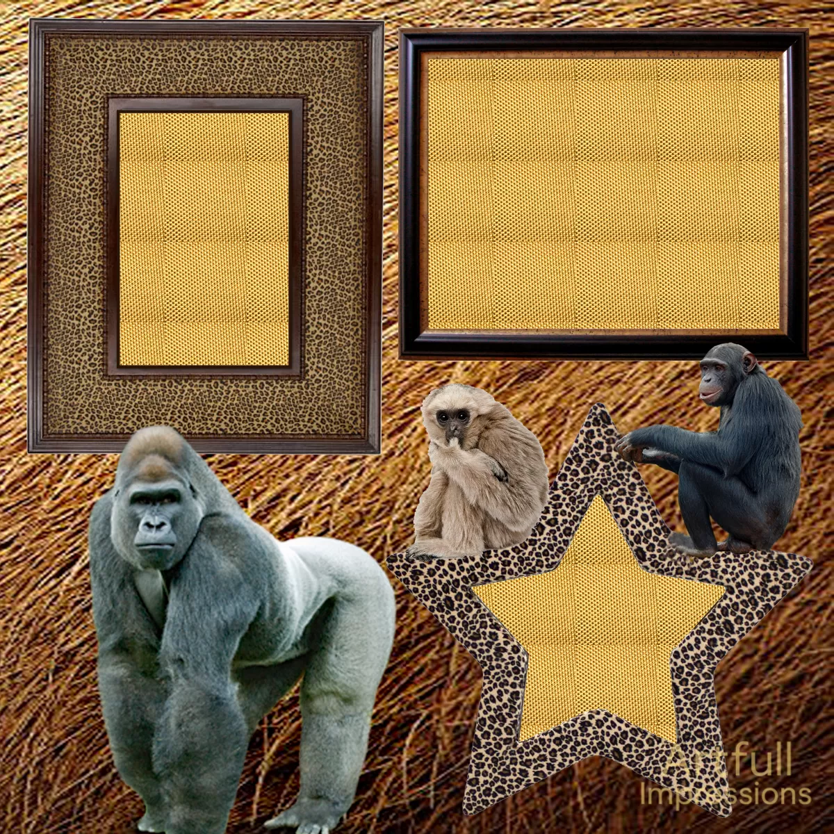 Jungle Monkeys Scrapbook 12 x 12 Page Set – Safari-Themed Animal Print Design