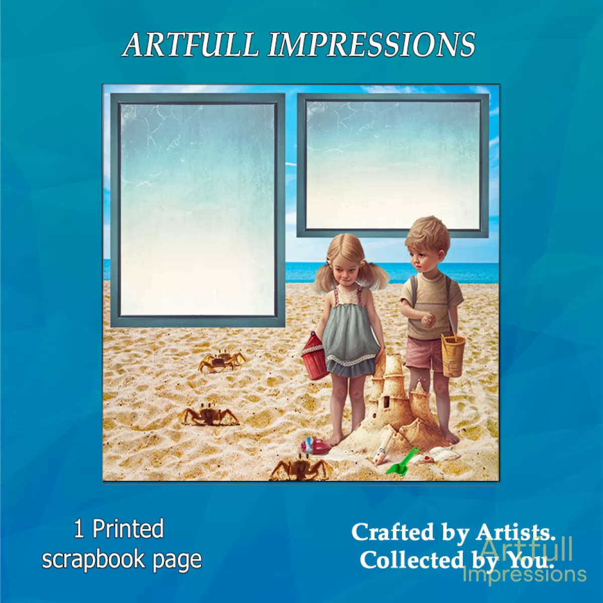 “Beach Day Memories” Scrapbook Page