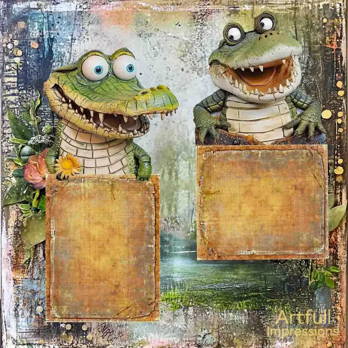 Whimsical Charming Alligators