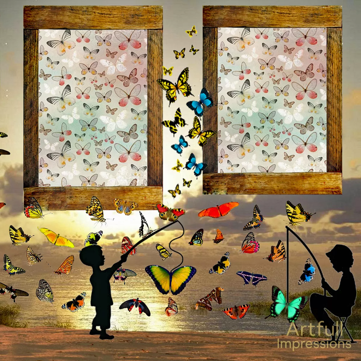 Butterflies & Children Adventure -Set of 2