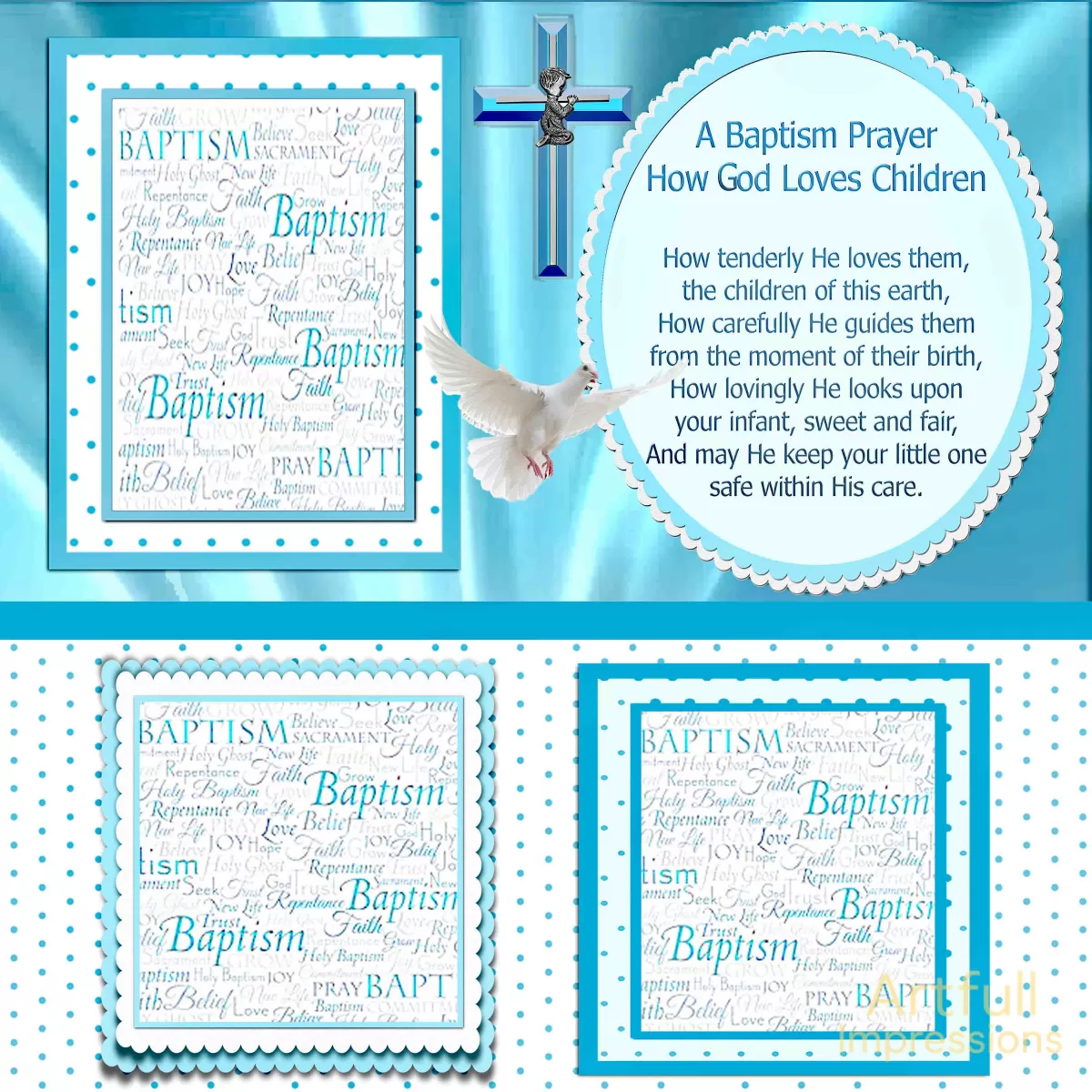 Blessed Baptism Keepsake for Boys – 2 Pages