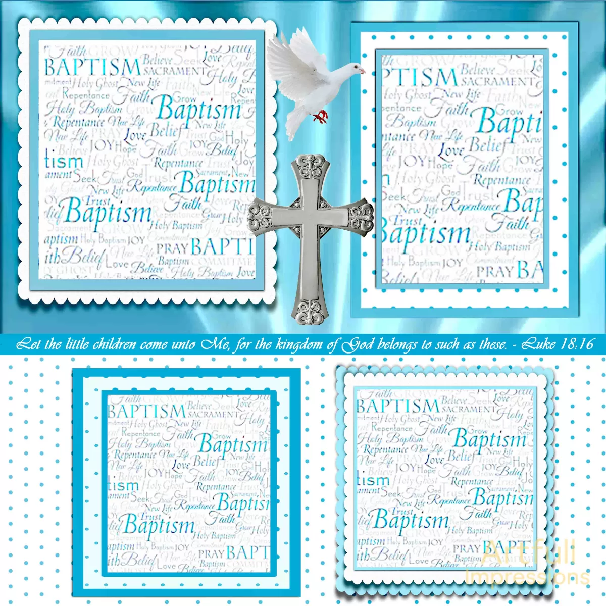 Blessed Baptism Keepsake for Boys – 2 Pages