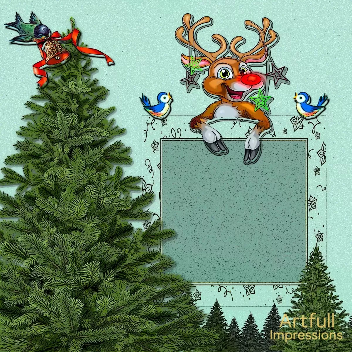 Rudolph in a Reindeer Woodland Wonderland
