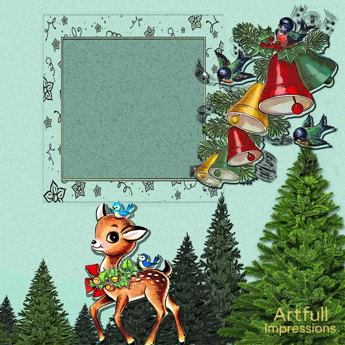 Rudolph in a Reindeer Woodland Wonderland