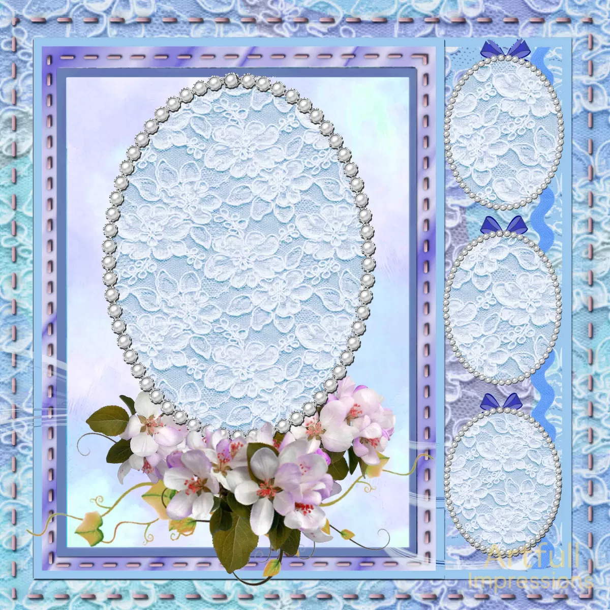 Bluebell Lace Elegance (2 Pages)