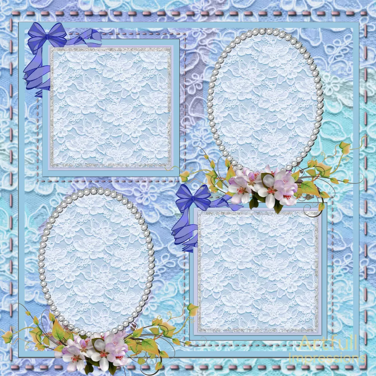Bluebell Lace Elegance (2 Pages)