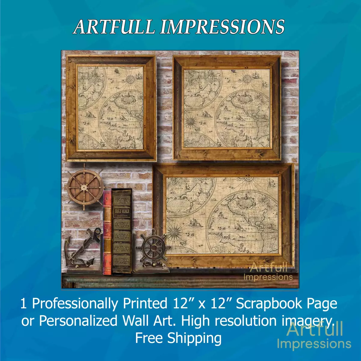 Nautical Vintage Maps & Old World Voyage