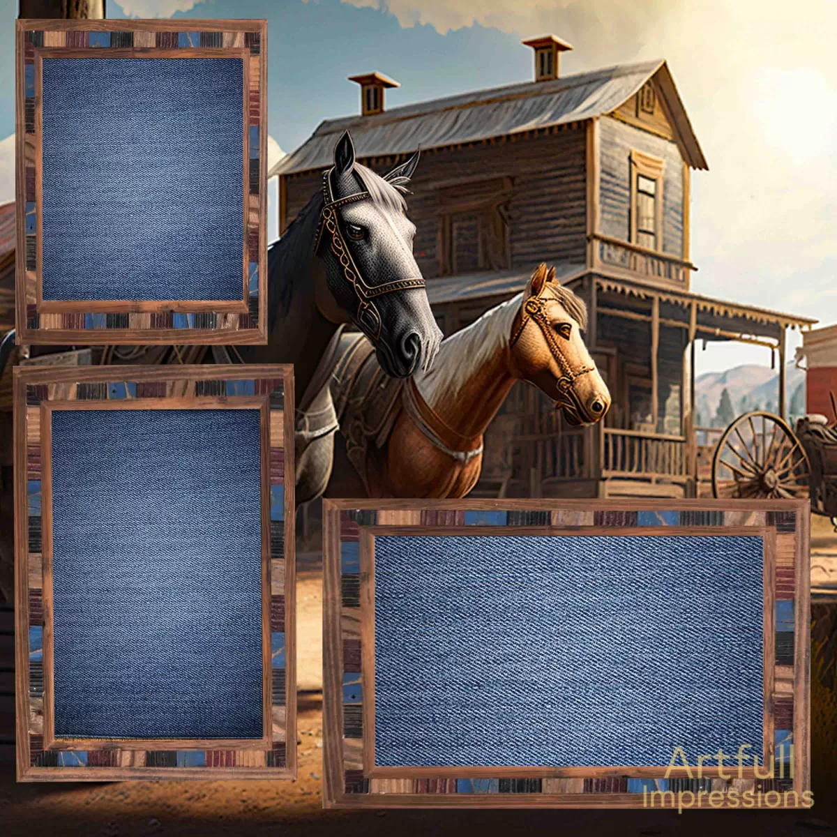Western Horses & Denim Frames