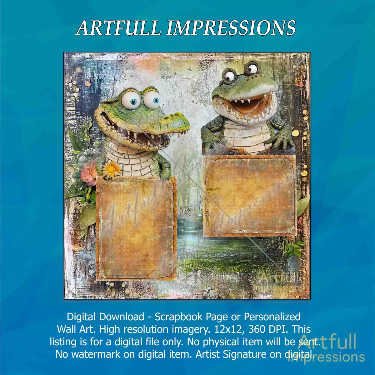 Whimsical Charming Alligators