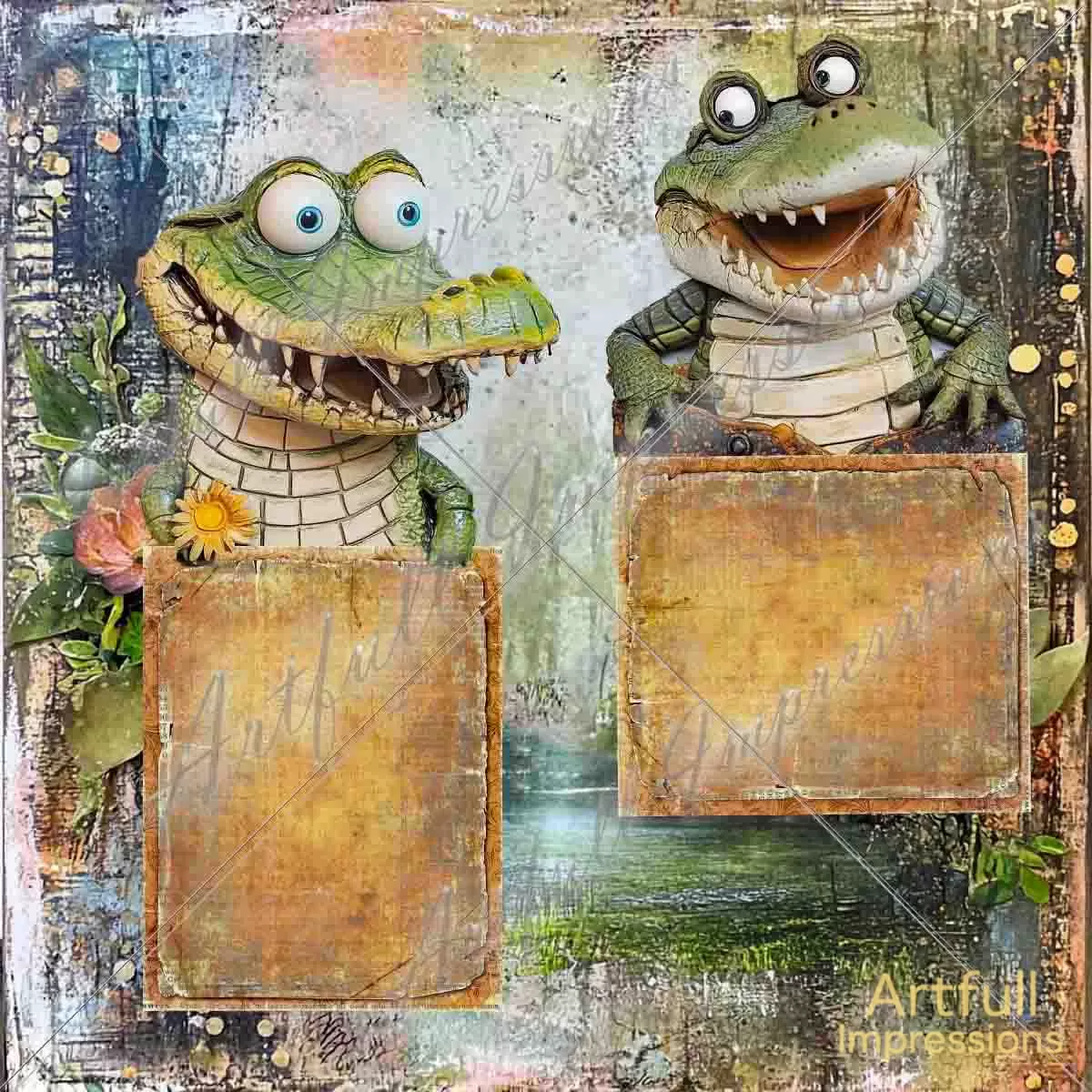 Whimsical Charming Alligators