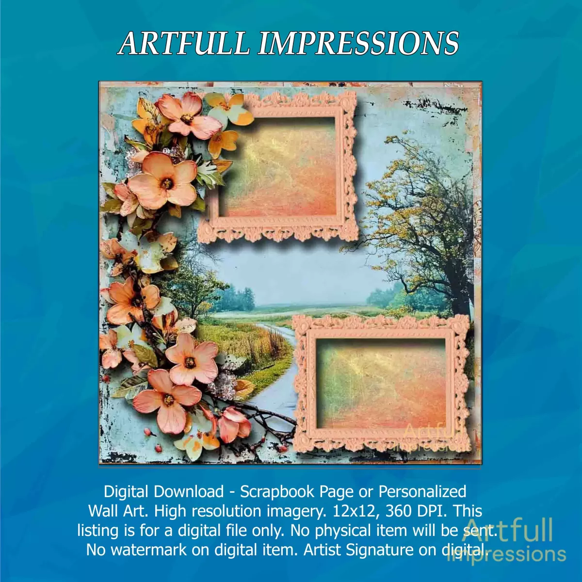 Peach Blossom Pathway– Romantic Spring Country Theme