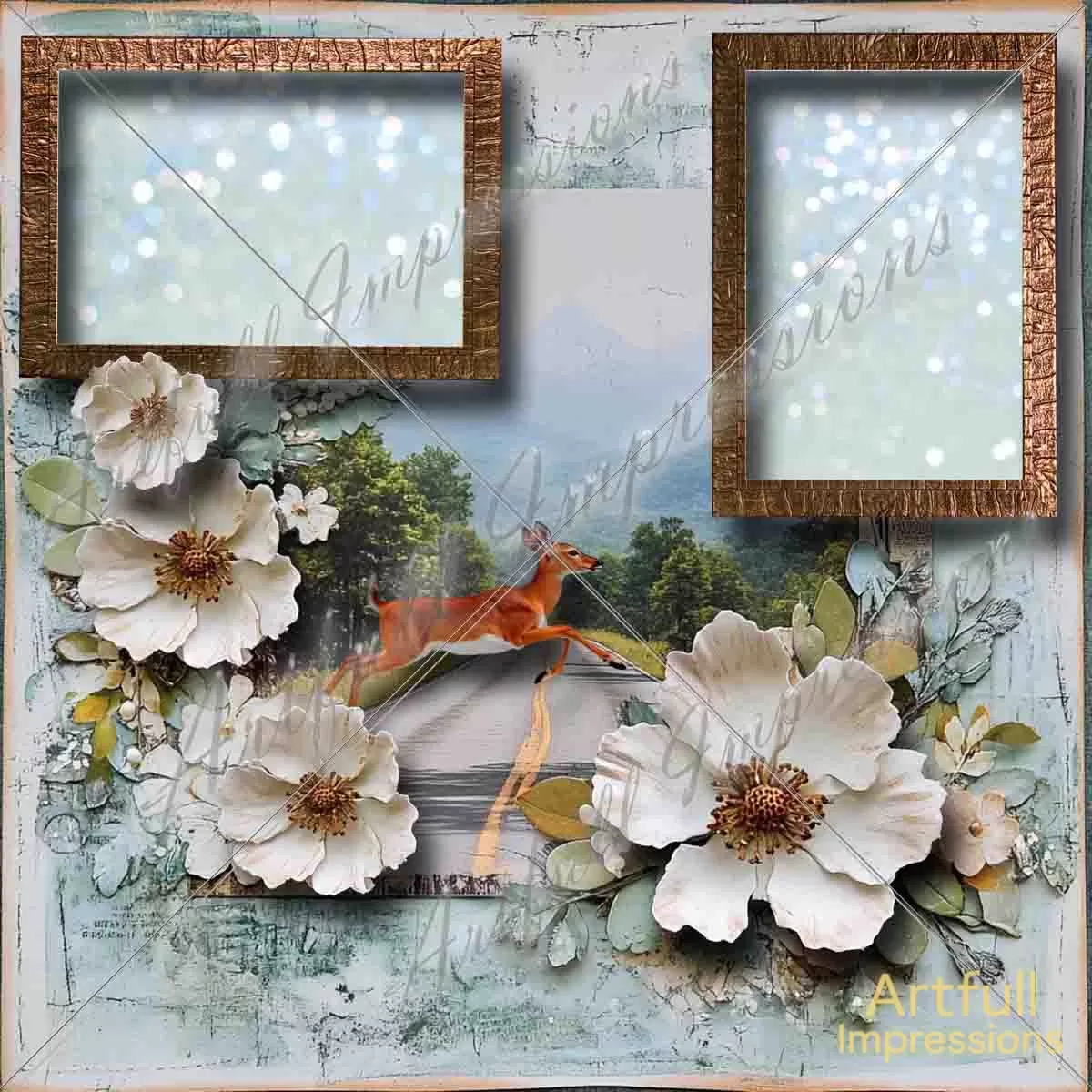 Deer Crossing & Cherokee Rustic Inspired Design Wild Roses